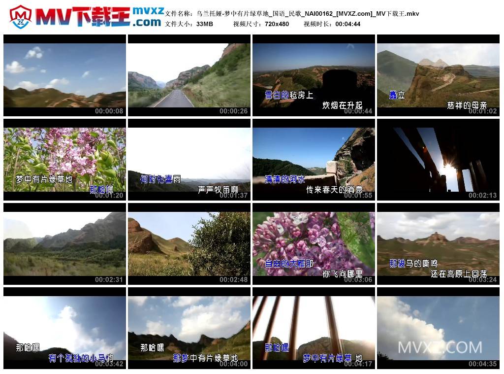 乌兰托娅-梦中有片绿草地_国语_民歌_NAI00162